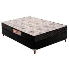Cama Box Casal: Colchão Espuma D33 Paropas Pasquale + Base CRC Suede B