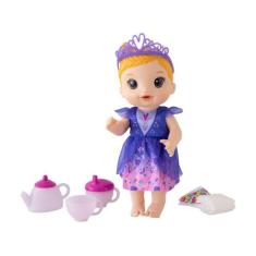 Boneca Baby Alive Chá de Princesa Loira - com Acessórios Hasbro, Roxo