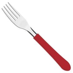 Garfo de Mesa Leme Tramontina em Aço Inox Vermelho