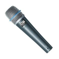 Microfone Dinamico PRO BTM-57A Metal - Profissional com Cabo 3 Metros O.D.5.0 MM