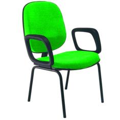 Cadeira com Braços Diretor para Escritório Linha Uno Verde