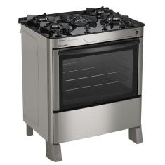 Fogão Esmaltec Jade Glass 5 Bocas Inox com Acendimento Automático
