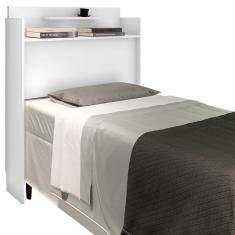 Cabeceira Solteiro Box Charlotte Branco