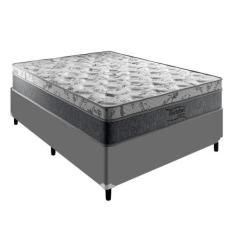 Conjunto Cama Box Casal Cinza Palermo de Molas Ensacadas - Portobel