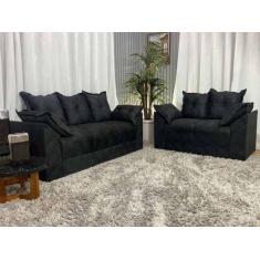 Sofá 2 e 3 Lugares Preto 601 Paris - Alpoim