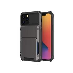 SORAKA Capa para iPhone 12 Pro com porta-cartões Capa para carteira iPhone 12 Pro Capa PC TPU 2 em 1 de camada dupla Capa à prova de choque com capacidade para 5 cartões