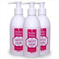 Sabonete Liquido Plastica Natural 180Ml Com Colágeno Kit C/3 - Eloisa 