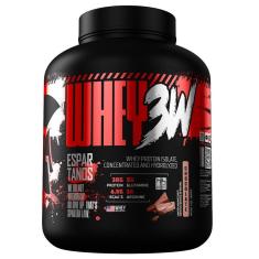 Whey Protein 3W Concentrado Isolado e Hidrolisado 1,8Kg - Top Whey 3w Máximo Desempenho Espartanos-Unissex