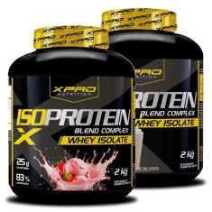 Kit 2x Whey Iso Protein Blend Complex  Isolado 2Kg - XPRO-Unissex