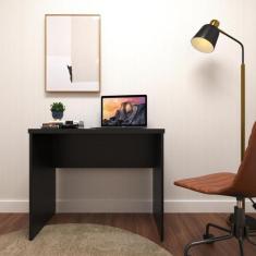 Escrivaninha Mesa Escritório 80cmx42cm com Caixa de Tomada 80cm Preto 