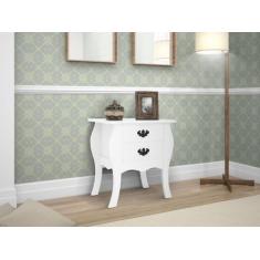 Mesa de Cabeceira Bombe Premier Branco - Patrimar Móveis, Branco