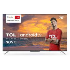 Smart TV TCL LED Ultra HD 4K 75 Android TV com Google Assistant, Borda Ultrafina e Wi-Fi - 75P715