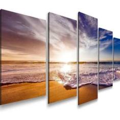Quadros Decorativos Sala Quarto Praia Por Do Sol