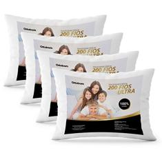 Travesseiro 100% Algodão Percal 200 Fios Ultra