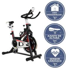 Bicicleta Ergométrica Vertical Spinning Kikos Profissional F5i com Roda de Inércia de 10 Kg