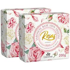 2UN Sabonete Vegetal Rosas 170g Davene
