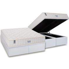 Cama Box Baú King: Colchão Molas MasterPocket Ensacadas Sealy   Miami + Base CRC Courano White(193x203)