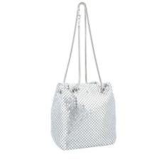 Bolsa Bucket Bag em Malha de Metal Diva-Feminino