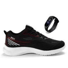 Tenis Masculino Confortável Academia + Relógio-Masculino