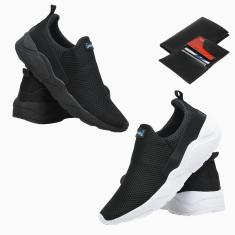 Kit 2 Tênis Masculino Corrida Academia Caminhada Treino Esporte + Carteira-Masculino