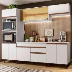 Cozinha Completa Madesa Reims 260002 com Armário e Balcão - Branco, Br