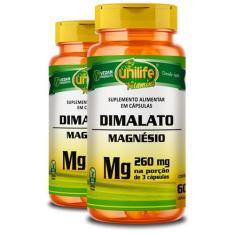 Kit 2 Magnésio Di-malato Unilife 60 Cápsulas