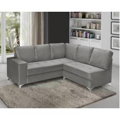 Sofá de Canto 5 Lugares Prata Nabas - Nabas Estofados