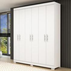 Guarda Roupa Casal 6 Portas 2 Gavetas Lana ACP - ACP Móveis, Branco