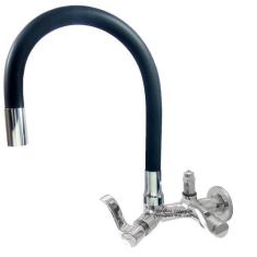 Torneira gourmet tubo preto flexível e com saída para purificador 1/4 