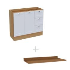 Balcão de Cozinha Ditália Denver c tampo Rv/Br CD-1014 cozy