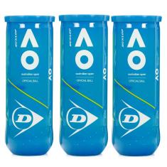 Bola de Tênis Dunlop Australian Open - Pack com 3 tubos