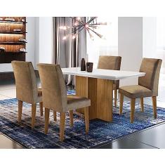 Conjunto Sala de Jantar Olimpia com 4 Cadeiras Grécia Rufato