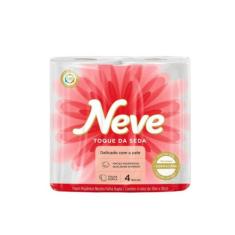 Kit Papel Higiênico Neve Folha Dupla Neutro 4 pacotes com 4 Rolos