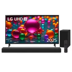 Combo Smart TV LG 75 4K UHD + Soundbar LG Preto Bivolt