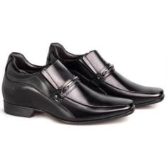 Sapato Social Couro Rafarillo Masculino Elástico Salto 7cm-Masculino