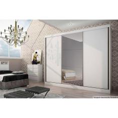 Guarda Roupa Casal Natus-Duna 3 Portas de Correr 8 Gavetas MDF Cumaru Novo Horizonte