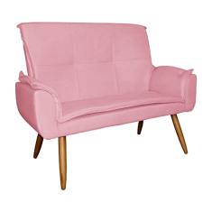 Sofá Namoradeira 02 Lugares Emília Plus Suede Cores - DS Estofados