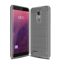 Capa para LG K8 2018, capa de material de fibra de carbono, macia, antiderrapante, antiimpressões digitais, capa totalmente protetora para LG K8 2018