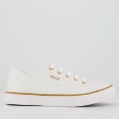 Tênis Coca Cola Stream Leather Feminino Branco e Cobre-Feminino