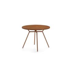 Mesa para Cozinha 1588 Aço c/Tampo Madeirado 100cm Freijo c/ Rose - Carraro