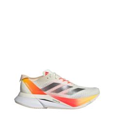 adidas Tênis feminino Adizero Boston 12, Marfim/ferro metálico/vermelho solar, 38