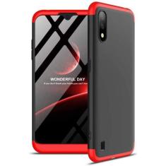 Capa 360 Fosca Anti Impacto Galaxy A01 - Preto Com Dourado - Danet, Ca