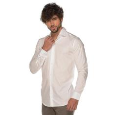Camisa Social Manga Longa Slim Algodão Nobre Poá Casamento - Teodoro C
