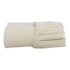 Lençol Creme Solteiro Com Elastico Avulso Percal 200 Fios - Bf Confecc