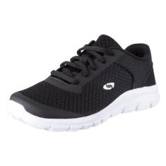 Cross Trekkers Tênis de corrida Gusto para meninos e meninas, Preto/branco, 17