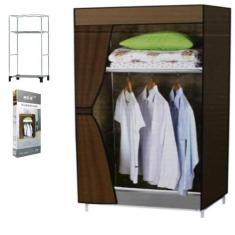 Guarda roupa portatil armario arara roupas organizador cabideiro prate