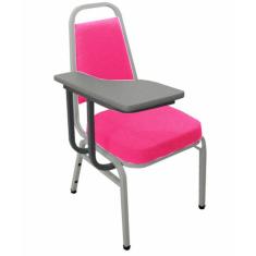 Cadeira Universitária Empilhável Linha Hotel Plus Rosa