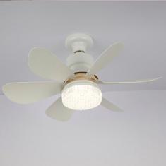 Ventilador De Teto 6 Pás Lâmpada Controle Remoto Silencioso