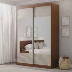 Guarda-roupa Solteiro 2 Portas com Espelho Samambaia Cabecasa Madeiramadeira