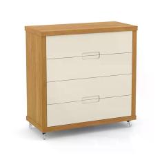 Cômoda Infantil Tutto New 4 Gavetas Freijó-off White - Matic Móveis Freijó-off White